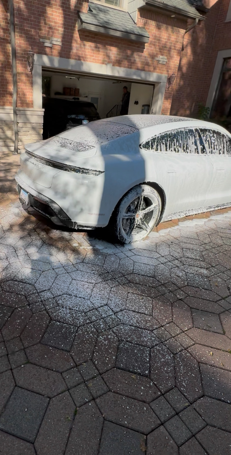 Porsche Turbo S snow foam