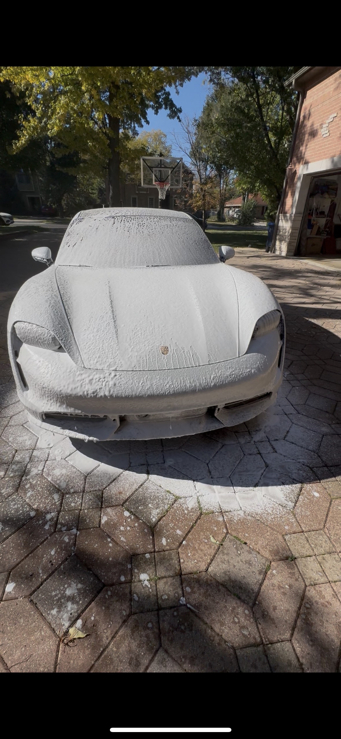 Porsche Turbo S foam wash